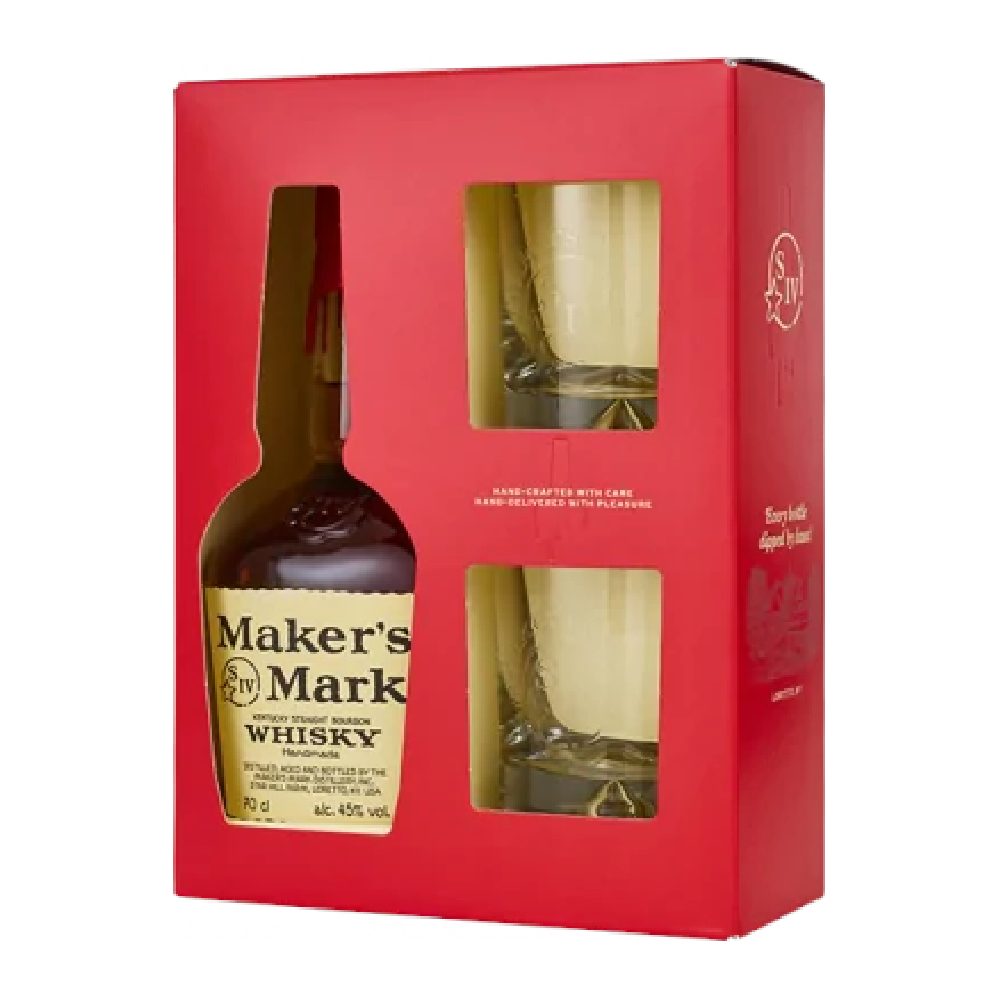 Whisky Maker's Mark Bourbon 45% 700 ml + 2 szklanki